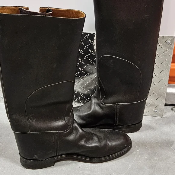 HAKINS LETHER BOOTS KNEE HIGH LACE UP SZ.US 14.5/UK 13.5 NEW NO Box. HAKINS LETHER BOOTS KNEE HIGH LACE UP SZ.US 14.5/UK 13.5 NEW  main image 2